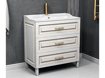 Тумба напольная Vela Ретро Gold 80Н (глянец) TU27096