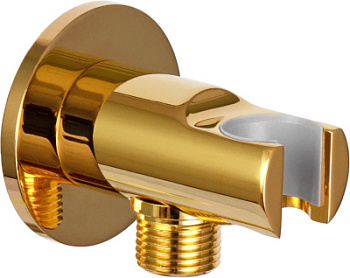 Держатель ручного душа с подключением Remer 337MDO, золото глянцевое