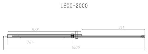 Душевая дверь Vincea Dice VDS-4D160CL