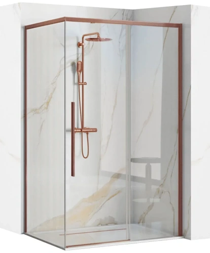 Душевой уголок Rea Solar Brush Copper 100x80 K9513