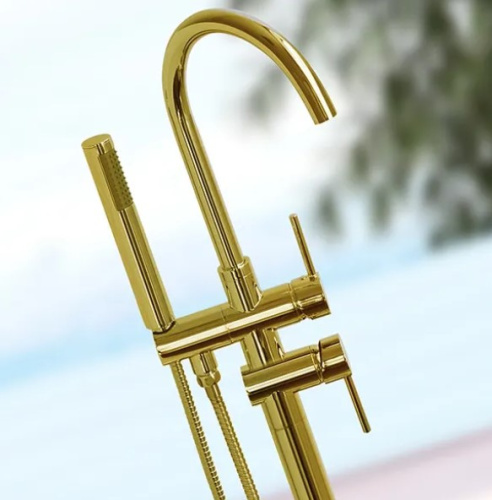 Смеситель для ванны Rea Ortis Gold B7430