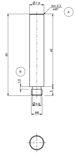Ручка 40 мм QuadroDesign Source LV121/MAN-AS
