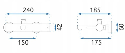 Смеситель для ванны Rea Polo Black Gold B9979