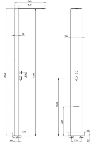 Душевая система напольная Remer 331SS