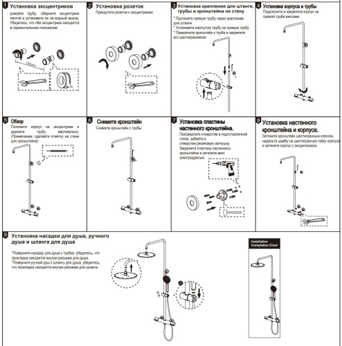 Душевая система Nemo Round NM-9011BGM brush gun metal