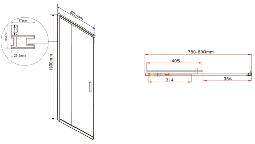 Душевой уголок Vincea Garda VSS-1G8012CLB