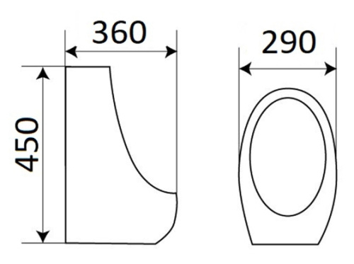 Писсуар CeramaLux Х545S