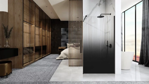 Душевая стенка Rea Aero Ombre Black 120x195 K2462