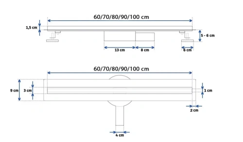 Трап для душа Rea NEO SLIM PRO Miedź Matt 80 G0653