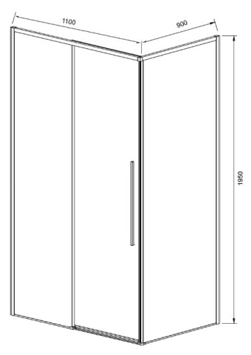 Душевой уголок Vincea Slim-N VSR-4SN9011CGB