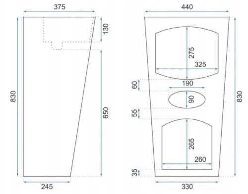 Умывальник Rea Aris Marble U6906