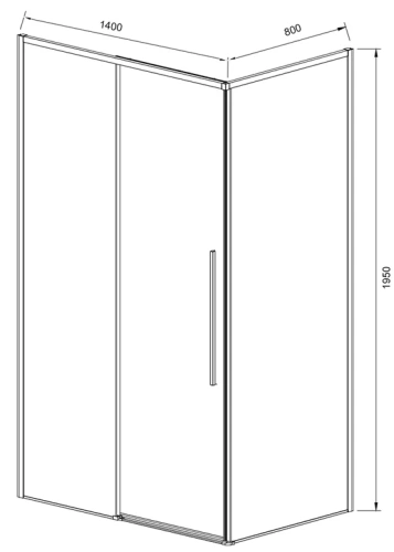 Душевой уголок Vincea Slim-N VSR-4SN8014CL