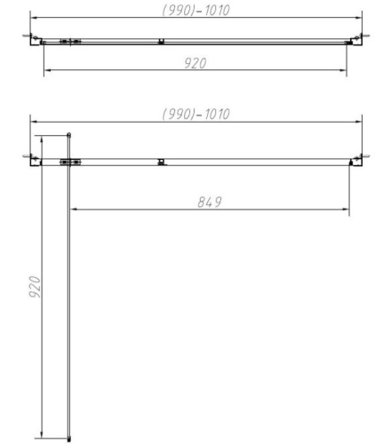 Душевая дверь Vincea Alpha VDP-3AL100MT