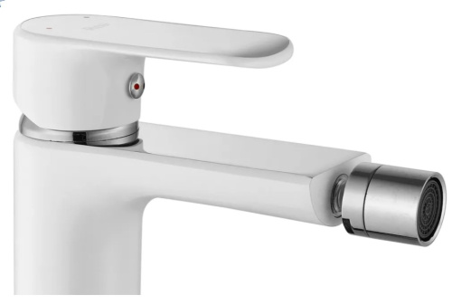 Смеситель для биде Rea Bloom White Chrome B9916 Смеситель для биде Rea Bloom White Chrome B9916