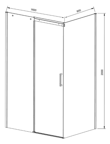 Душевой уголок Vincea Dice VSR-4D9016CLGM