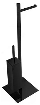 Напольная стойка с бумагодержателем и ёршиком Vivi Felice F0312 NERO OPACO