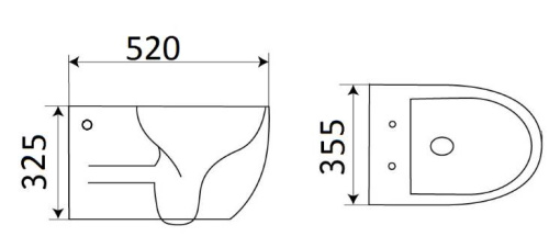 Унитаз подвесной Ceramalux 2196-1