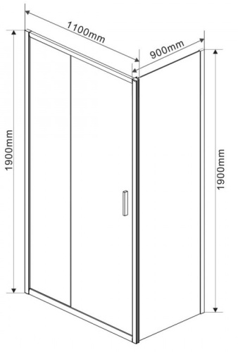 Душевой уголок Vincea Garda VSR-1G9011CL
