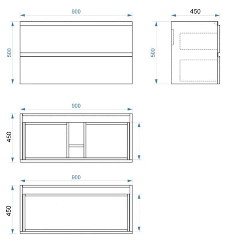 Тумба подвесная Vela Мира 90П под Classica TU27106