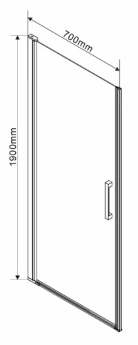 Душевая дверь Vincea Orta VPP-1O700CH-R