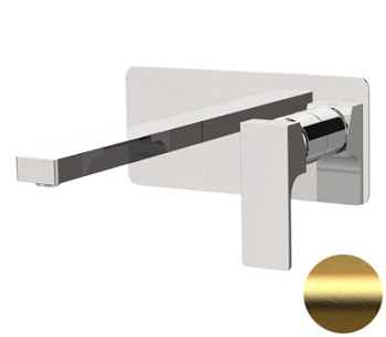 Смеситель для раковины Remer Absolute AU15BG, золото брашированное