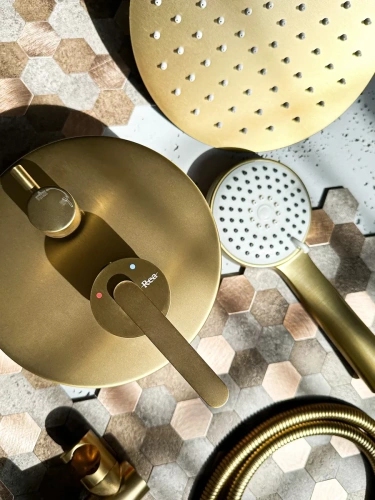 Душевая система Rea Ontario gold matt P5502