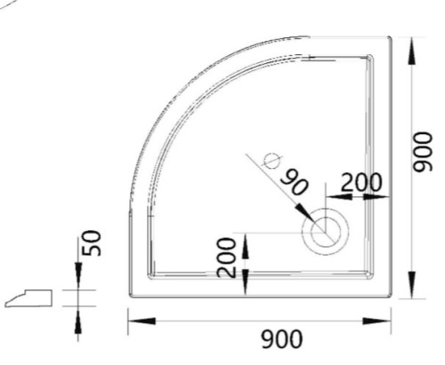 Душевой поддон Vincea VST-5AQ-9090