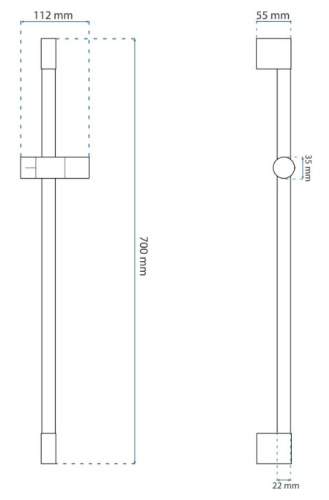 Душевая штанга Rea 01 Gold P5981