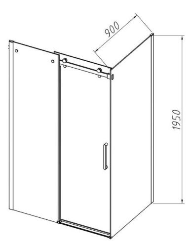 Душевой уголок Vincea Como-N VSR-4CN9014CLB