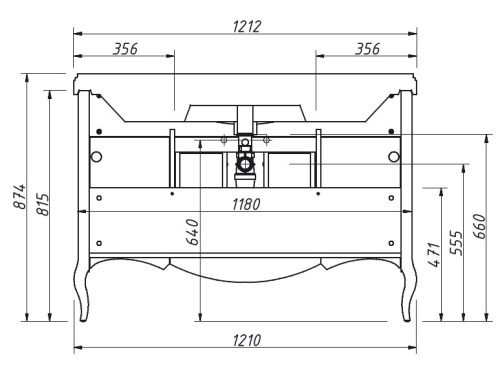 Тумба напольная Caprigo Verona 120 33522-SF024