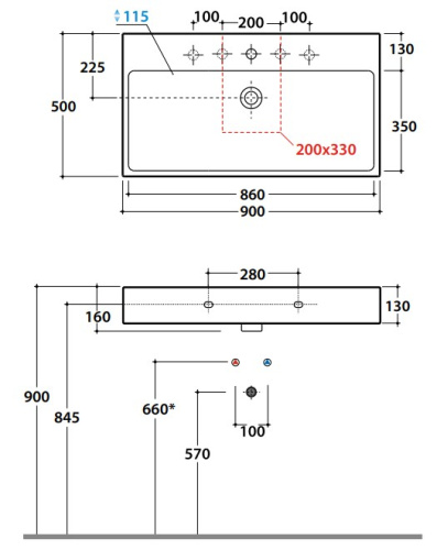 Умывальник Globo I Classici SCQ92BI
