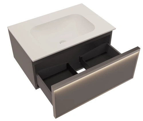 Тумба подвесная Vincea Elise VMC-4EL800MG серый матовый