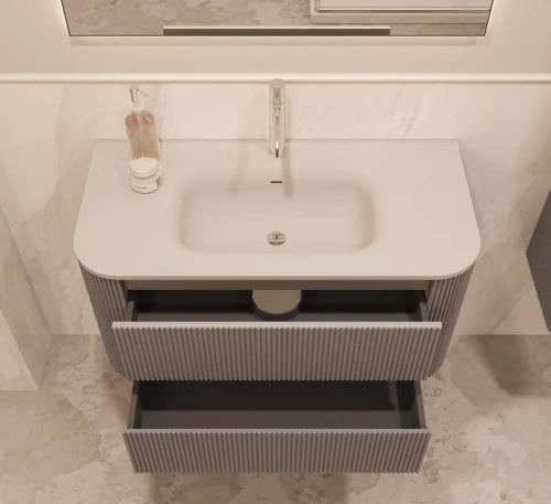 Тумба подвесная Vincea Alto VMC-4A100MLG светло-серый матовый