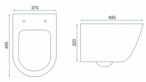 Унитаз подвесной Rea Carlos rimless Granit Shiny C8002