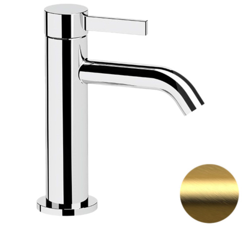 Смеситель для раковины Remer Metrica MC12BG, золото брашированное