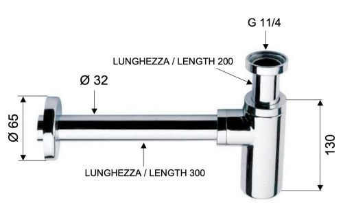 Сифон 1”1/4 Daniel A750114DP