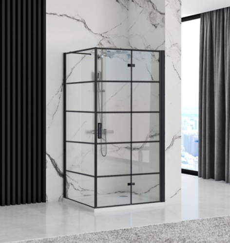 Душевая стенка Rea Molier Black 80 K8412