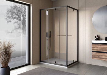 Душевой уголок Kolpa-San STELLAR DW 120*90-UNI B/1 black transparent