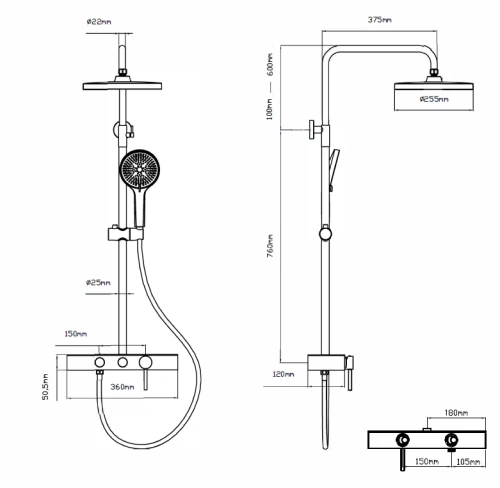 Душевая система Vincea VSFS-402GM