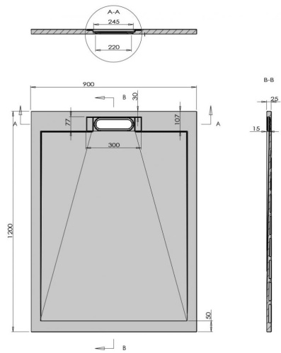 Душевой поддон Vincea VST-4SRL9012W