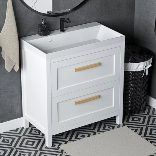 Тумба напольная Vela Фаворит массив 80Н (белый) TU67105