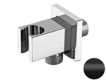 Держатель ручного душа с подключением Remer 337QNO, черный матовый