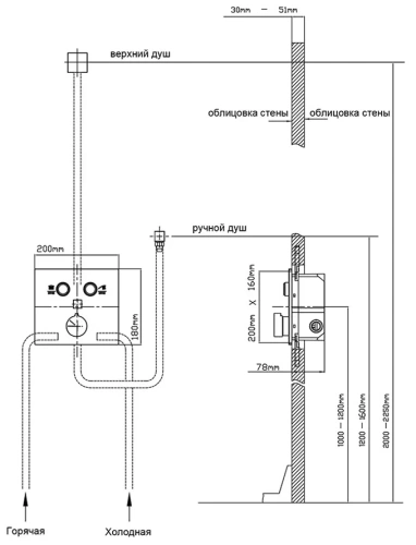 Смеситель для душа Vincea VSCV-421GM