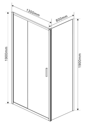 Душевой уголок Vincea Garda VSR-1G8013CLGM