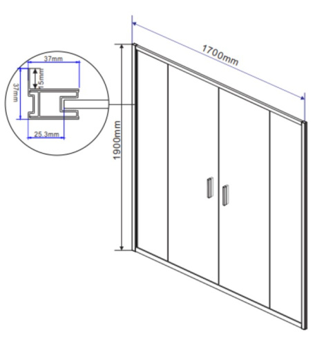 Душевая дверь Vincea Garda VDS-1G2170CL