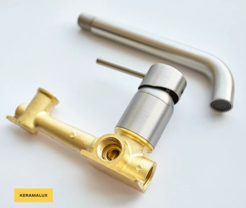 Смеситель для умывальника Vivi Felice 0635 Nichel