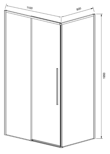 Душевой уголок Vincea Slim-N VSR-4SN8011CLG