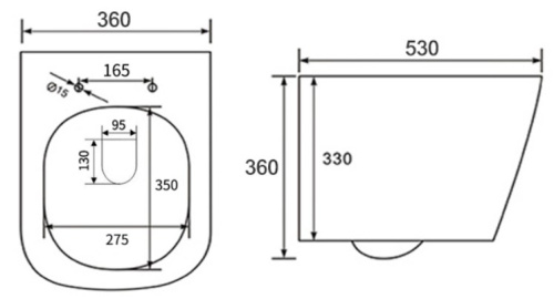 Унитаз подвесной Nemo 817B-2