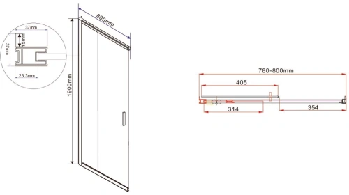 Душевой уголок Vincea Garda VSS-1G8011CL