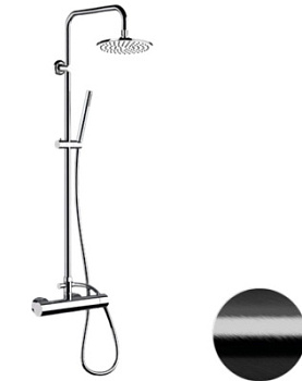 Душевая система Remer Minimal N37RX7MMM20CFP, черный брашированный хром
